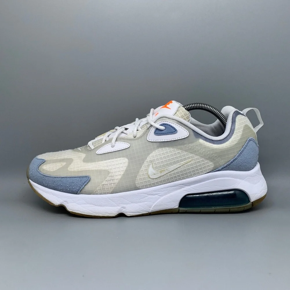 Nike Air Max 200 White Blue‎ Orange Running Shoes CJ0575-100 Men’s Sz 11